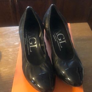 Beautiful AGL black heels, 37.5 (made in Italy)